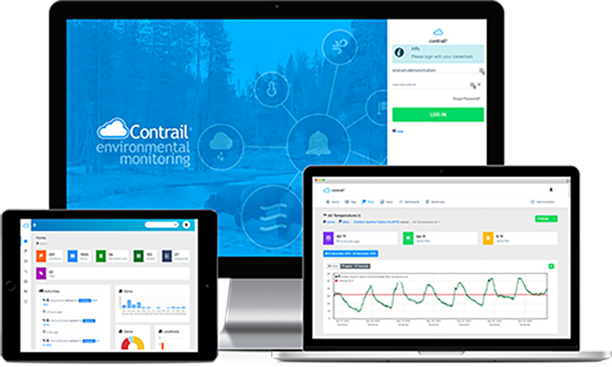 Contrail software for environmental monitoring