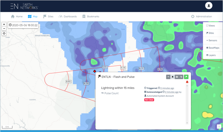 Lightning weather services in Contrail